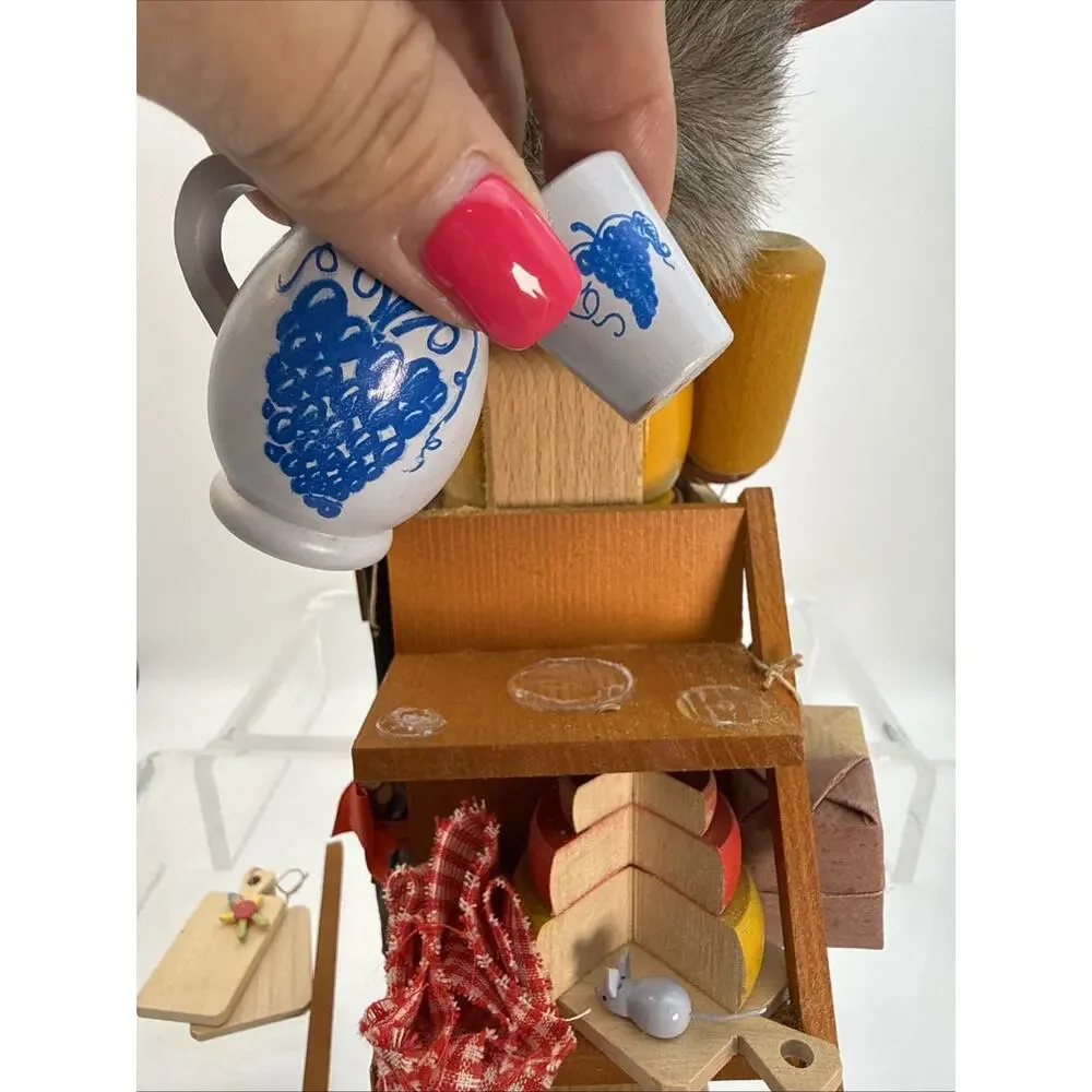 Christian Ulbricht Nutcracker Peddler 15.5” Cheese, Wine, Jam, Broom READ MORE